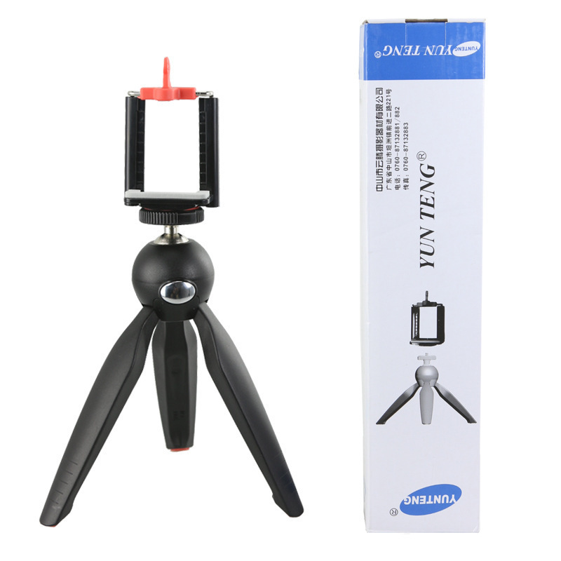 NV-GP040 Yunteng 228 Mini Tripod with Phone Holder Clip(Desktop Selfie Tripod for Gopro Xiaoyi Sjcam Digital Camera Mobile Phone Monopod)