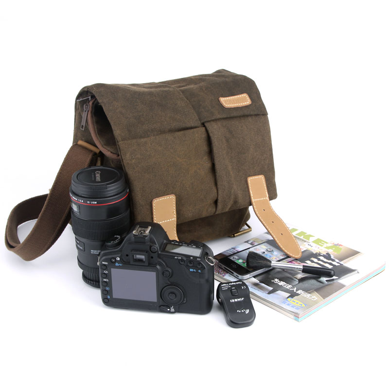 NV-N2 Vintage Canvas Camera Bag FOR Canon Nikon