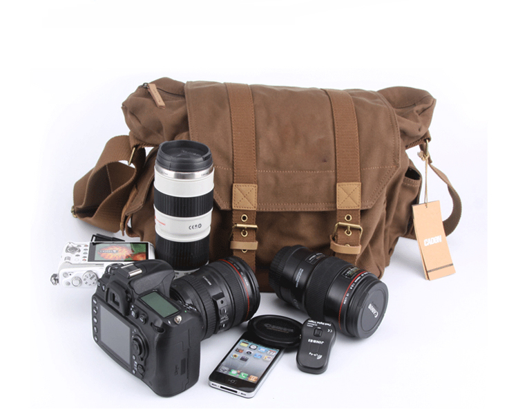 NV-F1 Fashion Canvas Waterproof DSLR Camera Bag